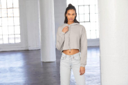 Sweat-shirt crop à capuche femme - Bella + Canvas - Réf: BE7502 - 52% coton peigné Ring-Spun / 48% polyester_4