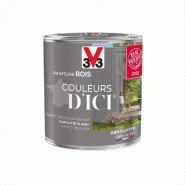 Peinture bois extérieur couleurs d'ici® v33, gris flotté velours 0.5 l