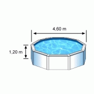 Piscine ronde acier Ø4,80m x H: 1,22m - filtration à cartouche_4