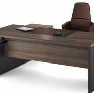 Bureau de manager Sile avec meuble intégré - Bralco - Non, 208, Noyer, Oui, Droite_4