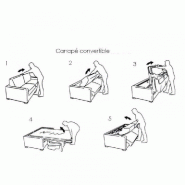 Canapé d'angle réversible convertible express Cube - Coffre - Tissu microfibre gris graphite - Matelas 16 cm_4