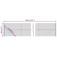 Vidaxl clôture à mailles losangées avec bride anthracite 1,4x10 m 153987_4