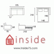 Canapé-lit convertible EXPRESS MASTER - Couchage 140x197cm - Matelas 18cm - Sommier à lattes RENATONISI - Polyuréthane gris graphite_4