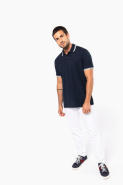 Polo homme manches courtes à liserés contrastés - Kariban Réf: K272 - 100% coton peigné, coupe ajustée, large choix de tailles et couleurs_4