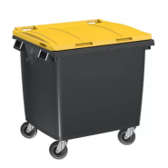 Conteneur 1000 L - Fabrication Française - PEHD injecté - Préhension frontale et latérale - Roues 200 mm - Normes EN 840 de 1 à 6_4