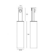 Energy Ghost - Borne de distribution d'énergie fixe - Acier inoxydable AISI 316 L - Inverlight_4