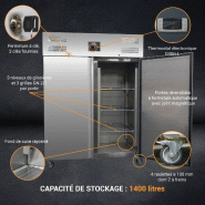 Armoire congélateur inox 1400 litres GN 2/1 - 2 portes | L2g - GN1410BT_4