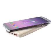 Power bank écologique en paille de blé - 8000 mAh avec chargeur rapide sans fil 10W et ports USB-C_4
