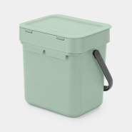Bio-seau pour compost compacte et écologique 3 Litres - Brabantia Sort & Go - Jade Green_4