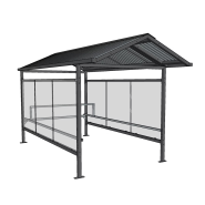 Abri pour chariot avec toiture à doubles pentes - Profondeur 2330mm x l4350mm x h2555mm - GF 2 - Le temple du mobilier_4