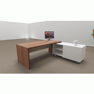Bureau d'angle T45 avec desserte dos design - Quadrifoglio - 212, Droite_4
