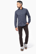 Chemise jacquard manches longues - Réf: K507 - Kariban - Confort et élégance en coton/polyester_4