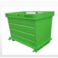 Benne à fond ouvrant - AL Industrie - 2000L - Commande par levier et gerbable_4