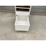 Meuble dynamique blanc pour laboratoire - occasion - sur roulettes avec casier-tiroir arrière - P21091202_4