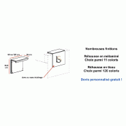 Banque d'accueil modulable - Mobel Linea - 204, Blanc mat, Acacia foncé, Non_4