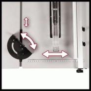 Table de sciage Einhell TC-TS 210 - Scie circulaire sur table puissante et compacte - 1200W, lame inclinable 45°_4