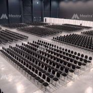 Chaise de banquet et de réception Herman Noir - structure en acier robuste, empilable jusqu'à 19 chaises_4