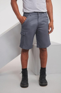 Short Workwear Russell - Réf: RU002M - 65% polyester / 35% coton sergé avec poches multiples et ceinture élastiquée_4