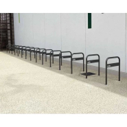 Arceau Vélos Simple - Hauteur 850 mm - Largeur 700 mm - Tube acier Ø 50 mm - Tôle Signalétique Vélo 5 mm_4