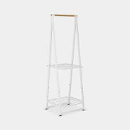 Portant pour vêtements Linn -Small - White - Barre en bambou pour suspendre, aérer ou faire sécher des vêtements_4