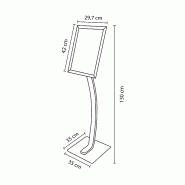 Présentoir d'affichage A3 en bois_4