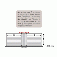 Classeur de Bureau Compact : Rangement Professionnel 2 Tiroirs pour Dossiers Suspendus - 100, Gris aluminium, Acacia clair_4