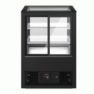 Vitrine à pâtisserie réfrigérée 1010 mm - LED et 2 étagères_4
