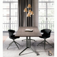 Table de réunion rectangulaire X2 - Officity - Anthracite, Noyer canaletto_4