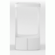 Table mange-debout intérieur/extérieur Karla - Sokoa - Blanc, Avec plateau verre_4