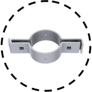 Colliers pour grilles main courante - fixation pour clôture  -  diamètre pour poteaux de ø60mm_4