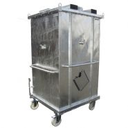 Benne à fond ouvrant - tôlé ou grillagé - capacité 500 à 2000L - fabrication française_4