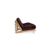 Canapé convertible futon ROOTS - pin naturel - coloris marron - couchage 160x200 cm - design japonais et scandinave_4