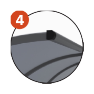 Abri de touche 3 places - protections latérales transparentes - ossature aluminium plastifié - longueur 1,5 m_4