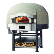 Four à pizza statique avec fonctionnement hybride à gaz et bois - morello forni - ligne fgi_4