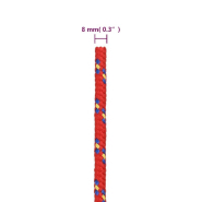 Vidaxl corde de bateau rouge 8 mm 25 m polypropylène 152395_4