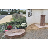 Jardins du souvenir - Espaces de dispersion avec puisard - Galets en marbre et bordures en granit_4