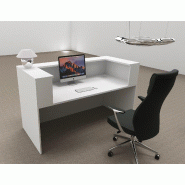 Bureau d'accueil Delta First monocolor - Mobel Linea - 164, Blanc_0