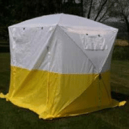 Tente de chantier mobile - Abris bicolore à montage rapide - Dimensions 2100x2100mm_4