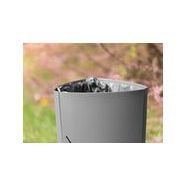 Poubelle publique Up60 - corbeille p77 - Novatilu - 77 litres - acier zingué - noir_4