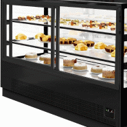 Vitrine réfrigérée de présentation avec service-arrière (l200 x p72 cm) avec éclairage led et 2 étagères_4