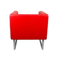 Fauteuil visiteur carré d'occasion - cuir - accoudoirs réglables - assise et dossier garnis_4