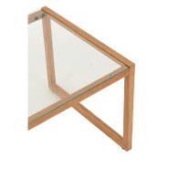 LIVIE - Table basse rectangulaire en métal et verre de sécurité, finition naturelle_4