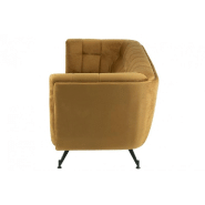 Canapé lounge Marianah ocre - style contemporain en velours capitonné - L207 x H78 x P82 cm_4