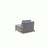 INNOVATION LIVING  FAUTEUIL DESIGN SOFABED CUBED 02 WOOD TWIST GRANITE CONVERTIBLE LIT 200*90 CM_4
