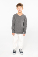 Sweat-shirt bio manches raglan enfant Kariban - Réf: K490 - 80% coton biologique, molleton non gratté, ultra confort_4