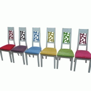 Chaise loane en bois massif et metal_4