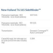 T6.165 Sidewinder - Tracteur agricole New Holland - 107/145 kW - Technologie SCR ECOBlue™ Tier 4B_4