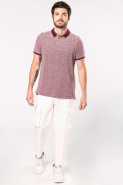 Polo bicolore homme - Réf: K266 - 100% coton, col en bord-côte, marque Kariban_4
