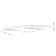 Vidaxl mur à gabion avec couvercles acier galvanisé 900 x 50 x 50 cm 143587_4