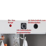 Armoire séchante équipée d'une minuterie programmable